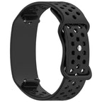 Butterfly Buckle Breathable Perforated Silicone Watch Band