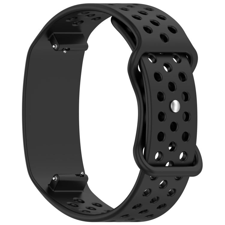 Butterfly Buckle Breathable Perforated Silicone Watch Band