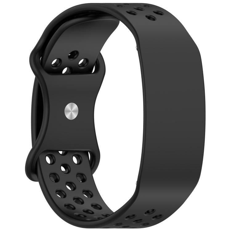 Butterfly Buckle Breathable Perforated Silicone Watch Band