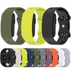 Butterfly Buckle Breathable Perforated Silicone Watch Band