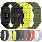 Butterfly Buckle Breathable Perforated Silicone Watch Band