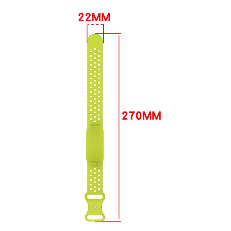 Butterfly Buckle Breathable Perforated Silicone Watch Band