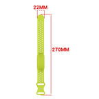 Butterfly Buckle Breathable Perforated Silicone Watch Band