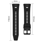Press Button Honeycomb Pattern Silicone Watch Band