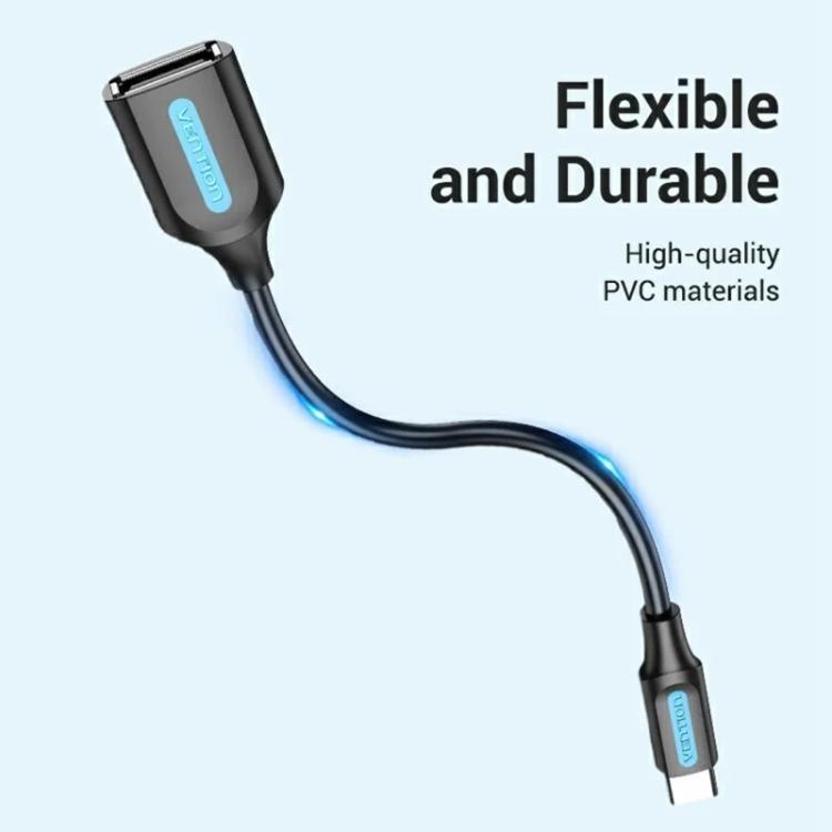 VENTION CCS Series 0.15m USB 2.0 Type-C Male to USB-A Female 480Mbps Transfer OTG Data Cable — view 13