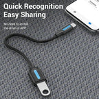 VENTION CCS Series 0.15m USB 2.0 Type-C Male to USB-A Female 480Mbps Transfer OTG Data Cable — view 8