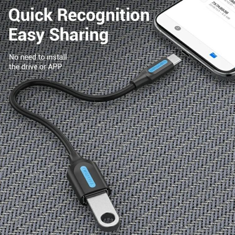 VENTION CCS Series 0.15m USB 2.0 Type-C Male to USB-A Female 480Mbps Transfer OTG Data Cable — view 8