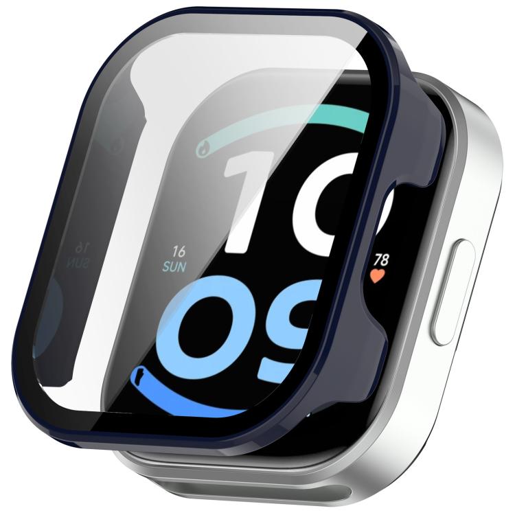 Tempered Film Integrated PC Watch Protective Case — Matte Silver