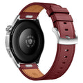 Press Button Pin Buckle Flat Tail Genuine Leather Watch Band