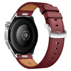 Press Button Pin Buckle Flat Tail Genuine Leather Watch Band
