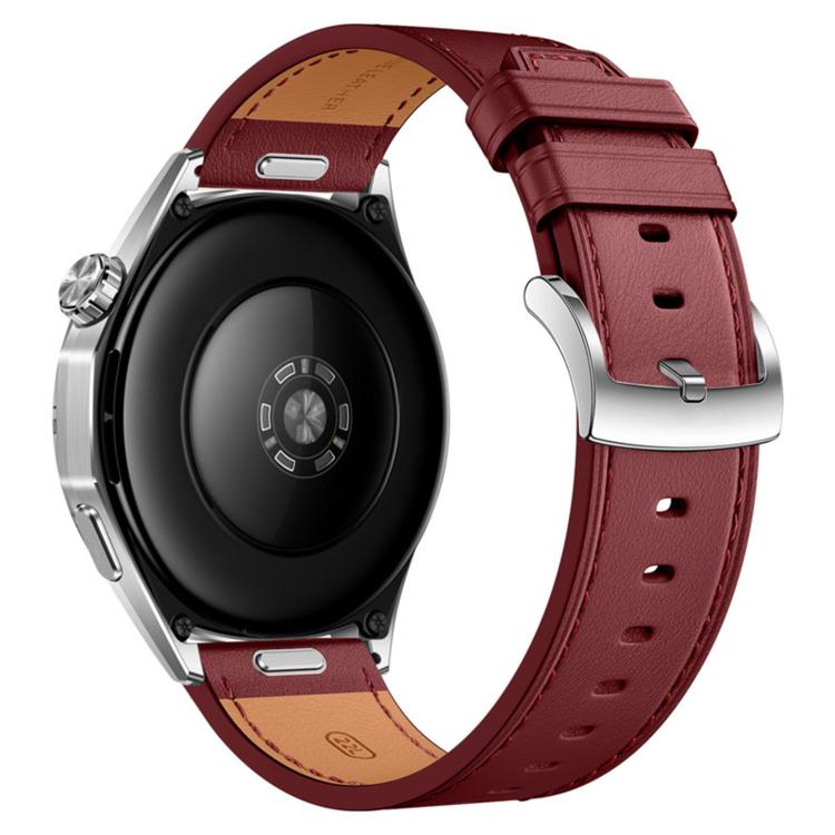 Press Button Pin Buckle Flat Tail Genuine Leather Watch Band