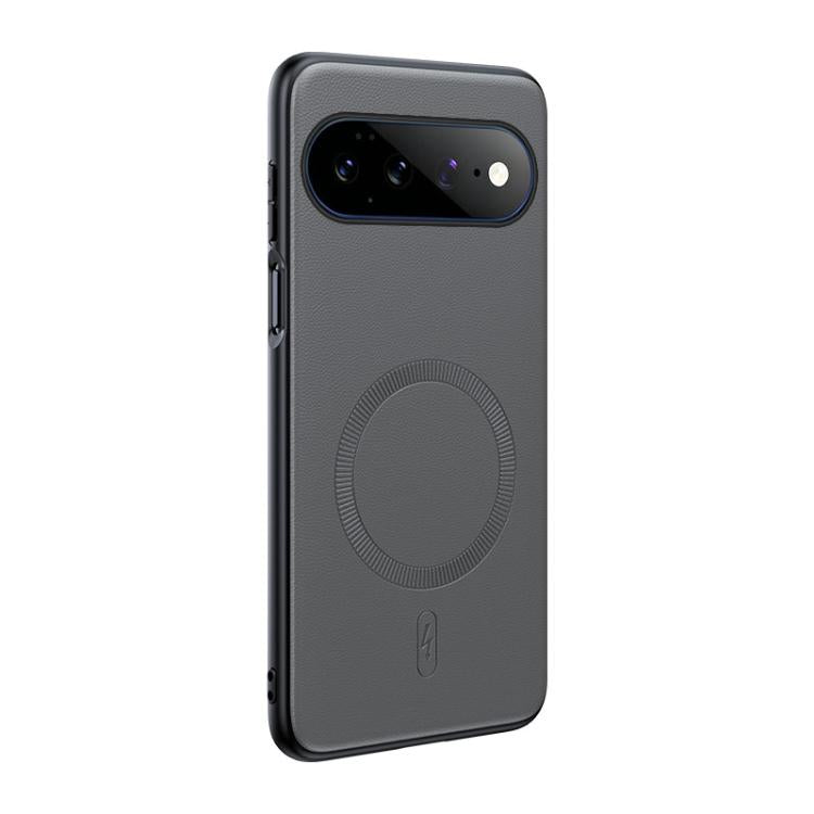 Plain Leather MagSafe Shockproof Phone Case