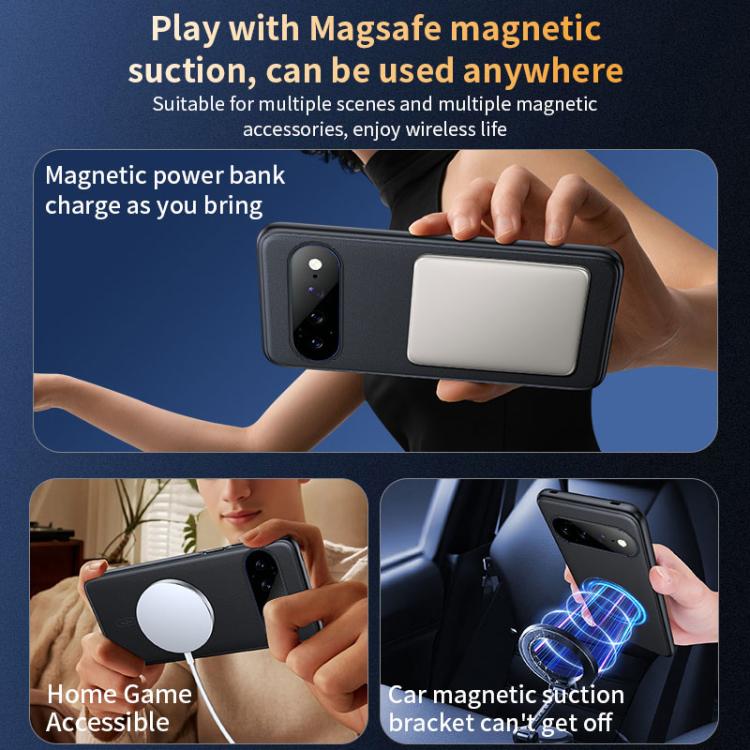 Plain Leather MagSafe Shockproof Phone Case