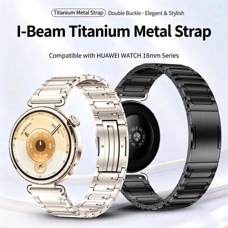 Quick Release Spring Bar Design I-Shaped Folding Clasp Titanium Metal Watch Band