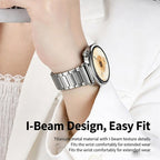 Quick Release Spring Bar Design I-Shaped Folding Clasp Titanium Metal Watch Band