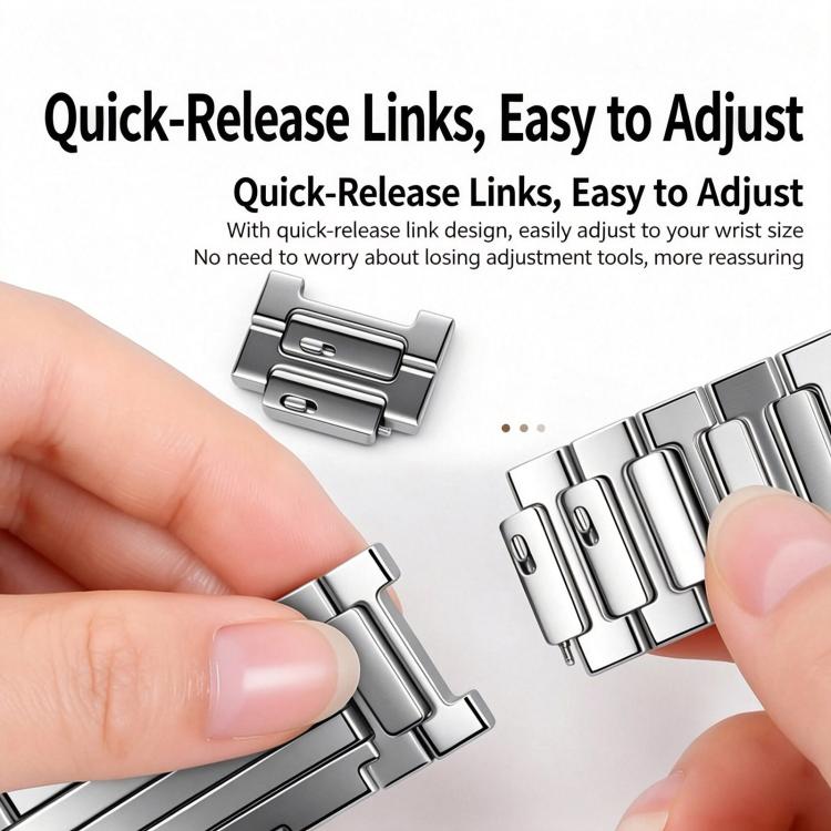 Quick Release Spring Bar Design I-Shaped Folding Clasp Titanium Metal Watch Band