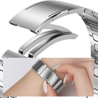Quick Release Spring Bar Design I-Shaped Folding Clasp Titanium Metal Watch Band
