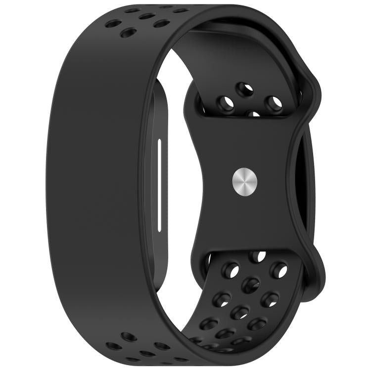 Butterfly Buckle Breathable Perforated Silicone Watch Band