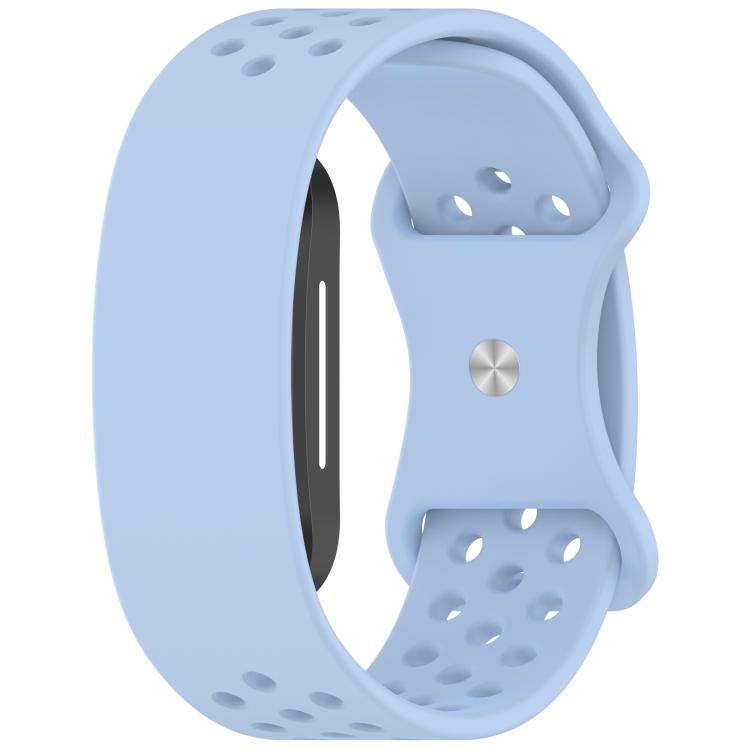 Butterfly Buckle Breathable Perforated Silicone Watch Band — Orange