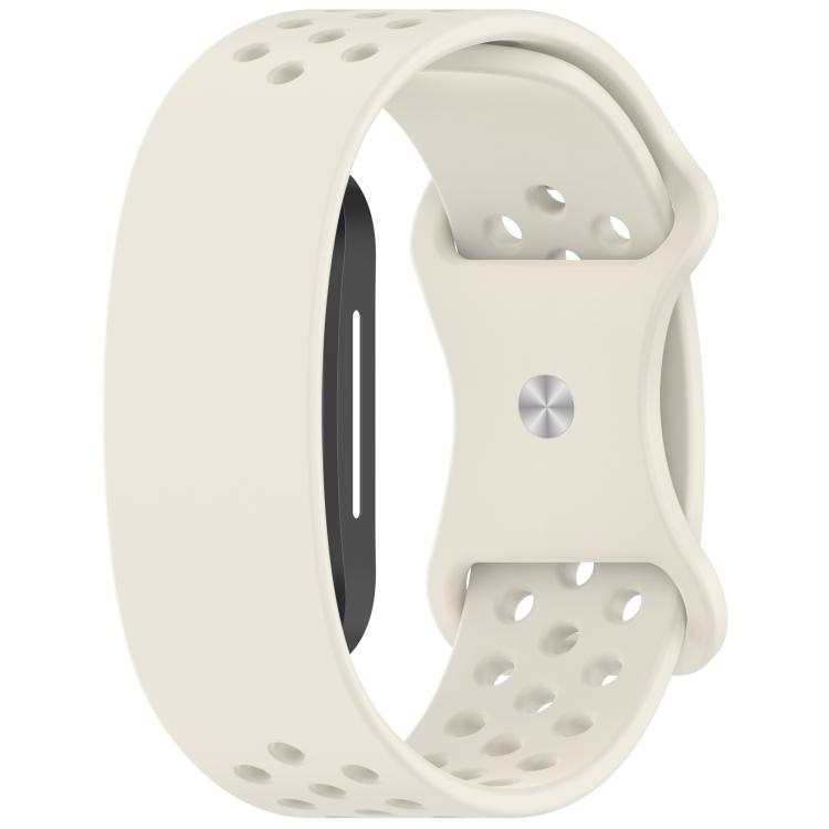 Butterfly Buckle Breathable Perforated Silicone Watch Band — Army Green