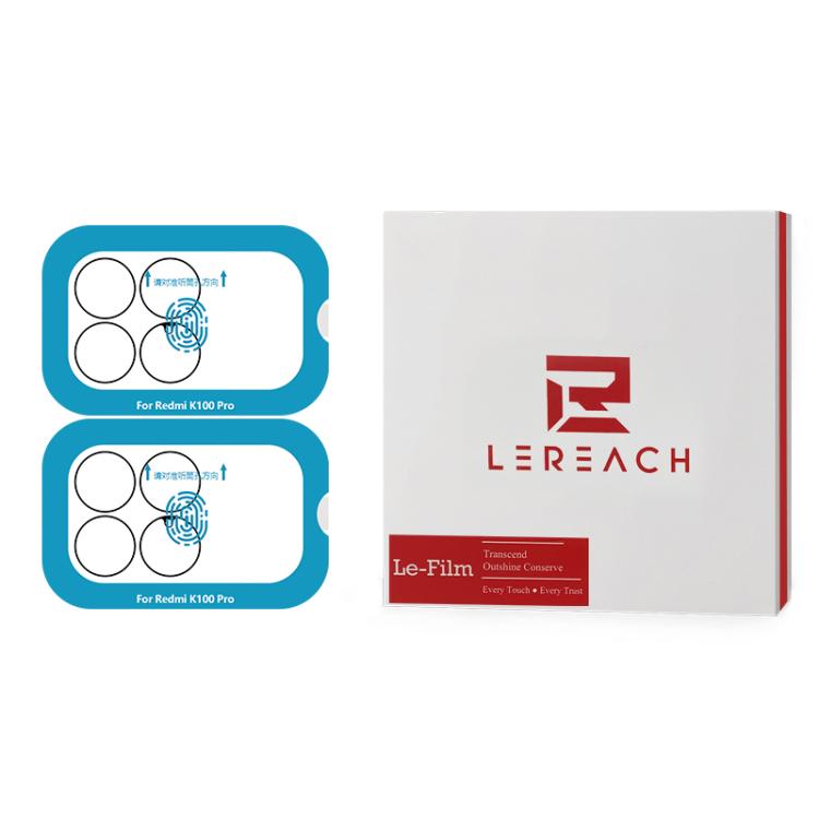 2pcs/Set LeReach TF Series Snap Version HD Wear-Resistant Camera Lens Glass Film — Clear with Black Frame