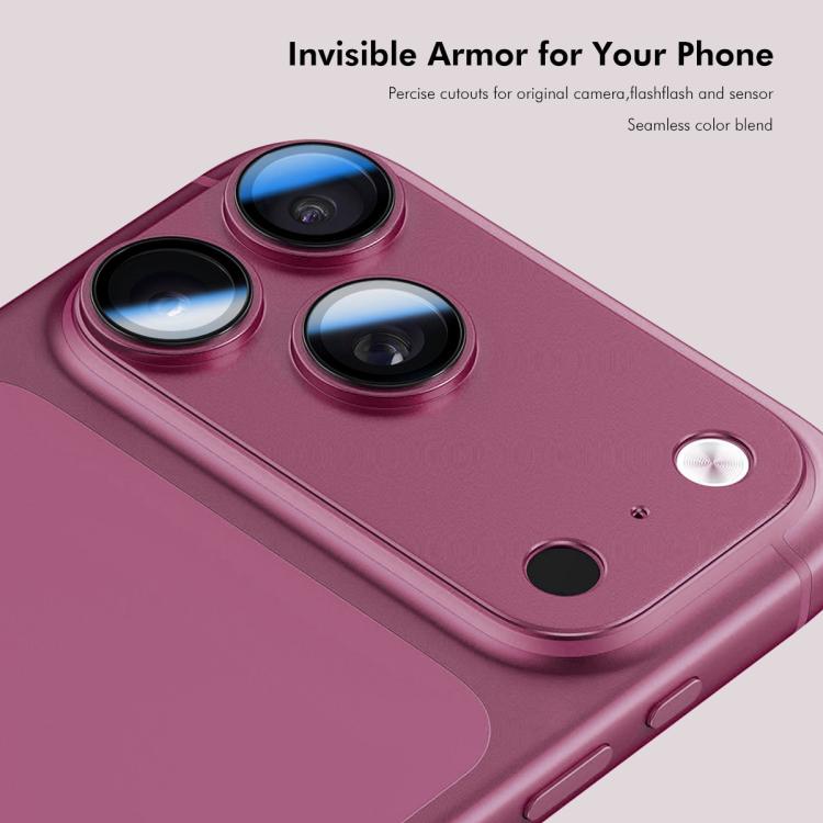ENKAY Anti-reflection Camera Lens Frosted Armor Aluminium Alloy Tempered Glass Film
