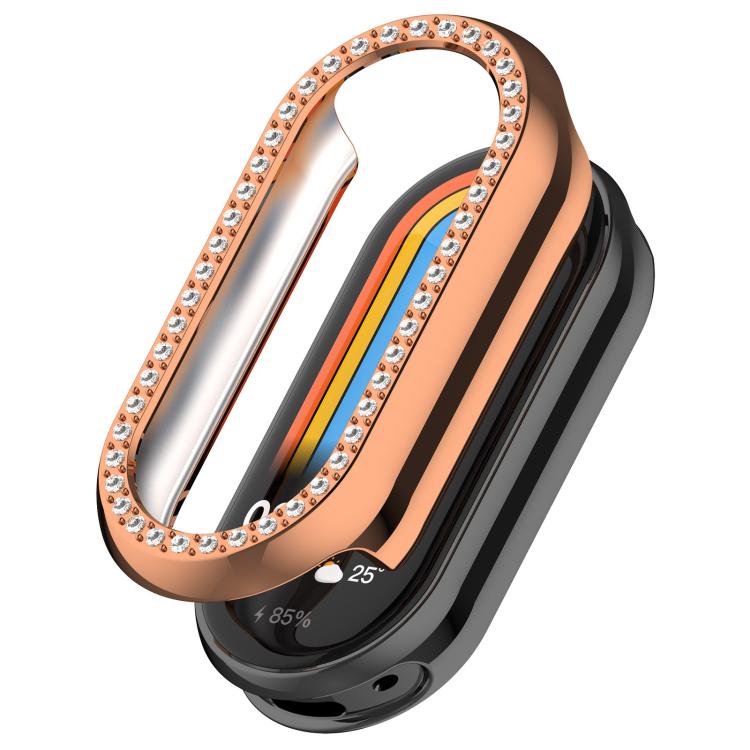 Single Row Diamond Half Coverage Hollow PC Watch Case — Rose Gold