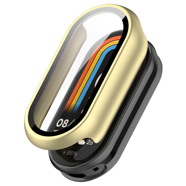Tempered Film Integrated PC Watch Protective Case — Matte Gold