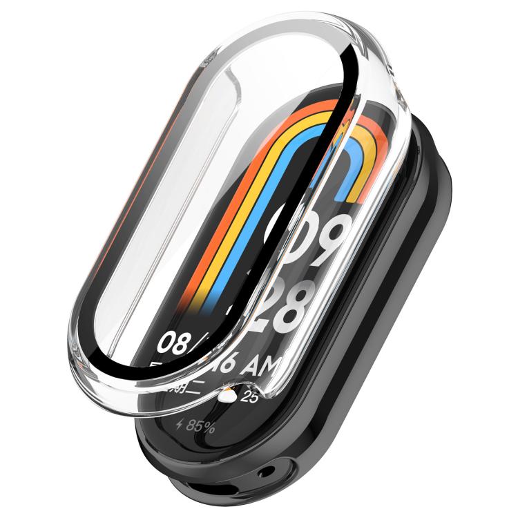Tempered Film Integrated PC Watch Protective Case — Glossy Transparent
