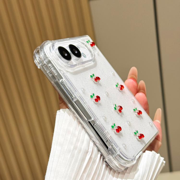Epoxy Resin 3D Mini Cherry TPU Phone Case