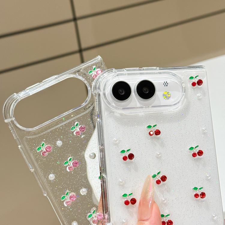 Epoxy Resin 3D Mini Cherry TPU Phone Case