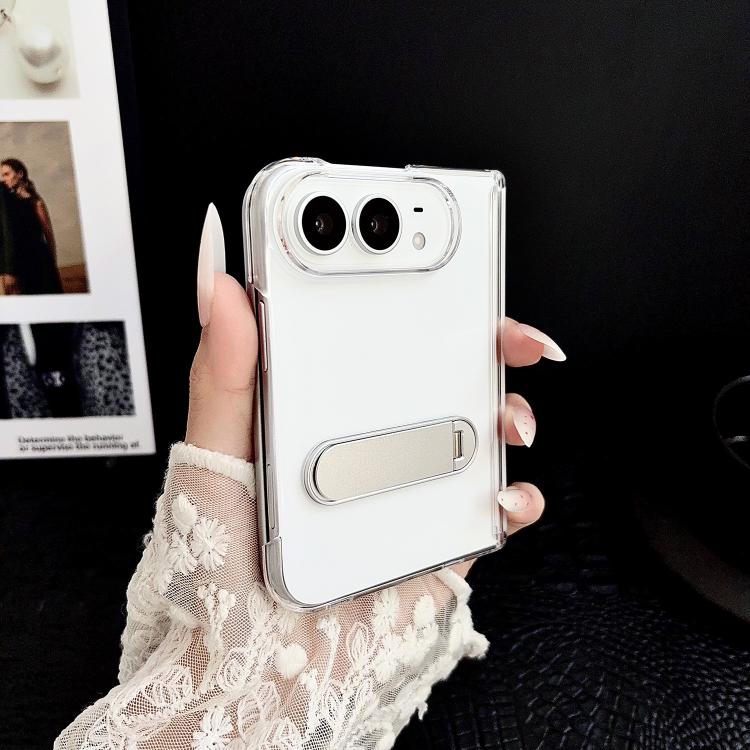 Clear Fold Bar Holder Hinge Shockproof Phone Case