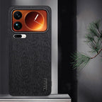 Tree Bark Leather Shockproof Phone Case — For Xiaomi 18 Pro Max 5G