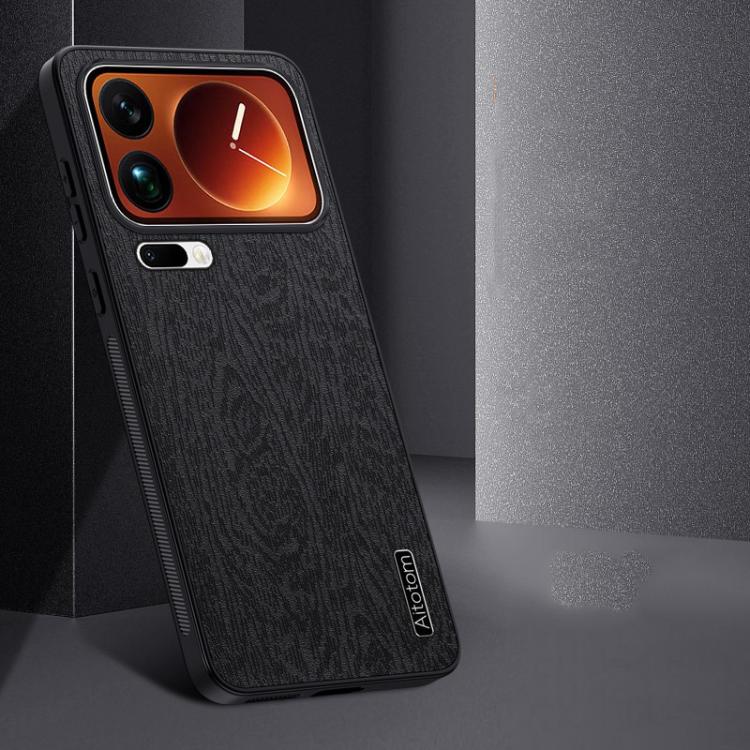 Tree Bark Leather Shockproof Phone Case — For Xiaomi 18 Pro 5G