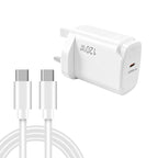 PD48 GaN 120W USB-C Laptop Power Supply with USB-C to USB-C Data Cable，UK Plug