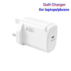 PD48 GaN 120W USB-C Laptop Power Supply with USB-C to USB-C Data Cable，UK Plug — UK Plug