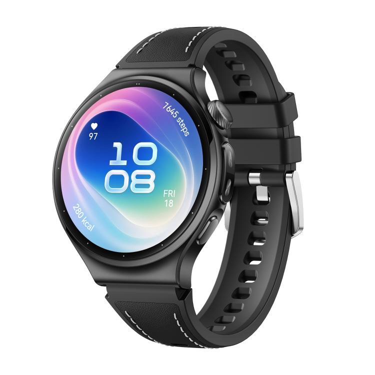 Microfiber Leather Hybrid Silicone Watch Band — White Gold Button