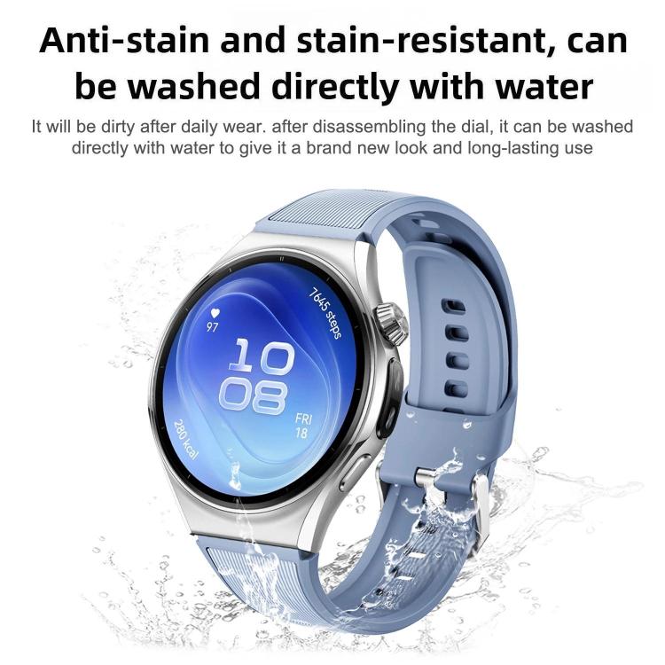 Hidden Tail Design Vertical Stripe Silicone Watch Band