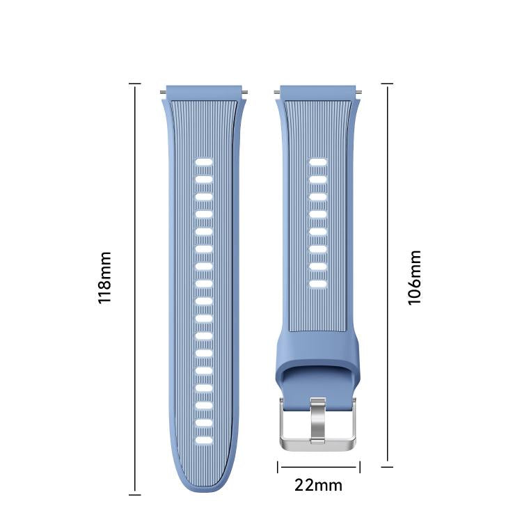 Hidden Tail Design Vertical Stripe Silicone Watch Band