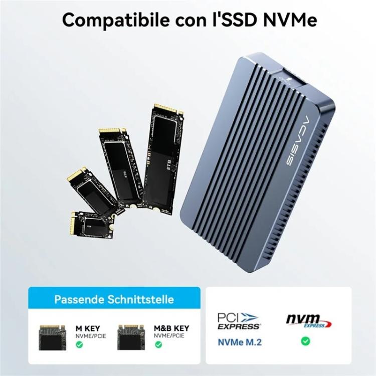 ACASIS TBU405M1 40Gbps M.2 NVMe SSD Enclosure for M1 / M2 Pro Max — TBU405 M1
