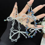 Woven Bow Iridescent Crystal Phone Chain — view 4