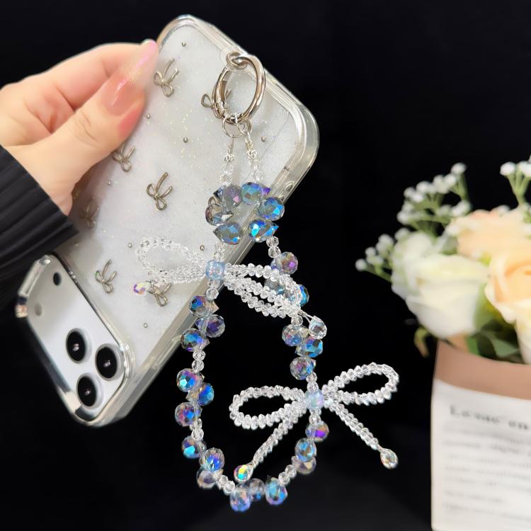 Woven Bow Iridescent Crystal Phone Chain — view 5