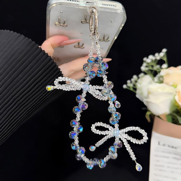 Woven Bow Iridescent Crystal Phone Chain — view 6