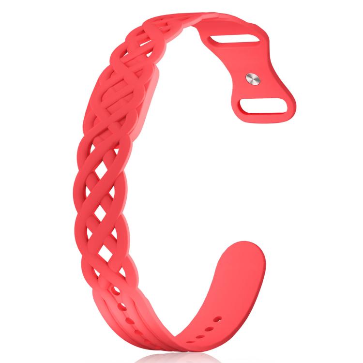 Vine Woven Design Butterfly Buckle Silicone Watch Band