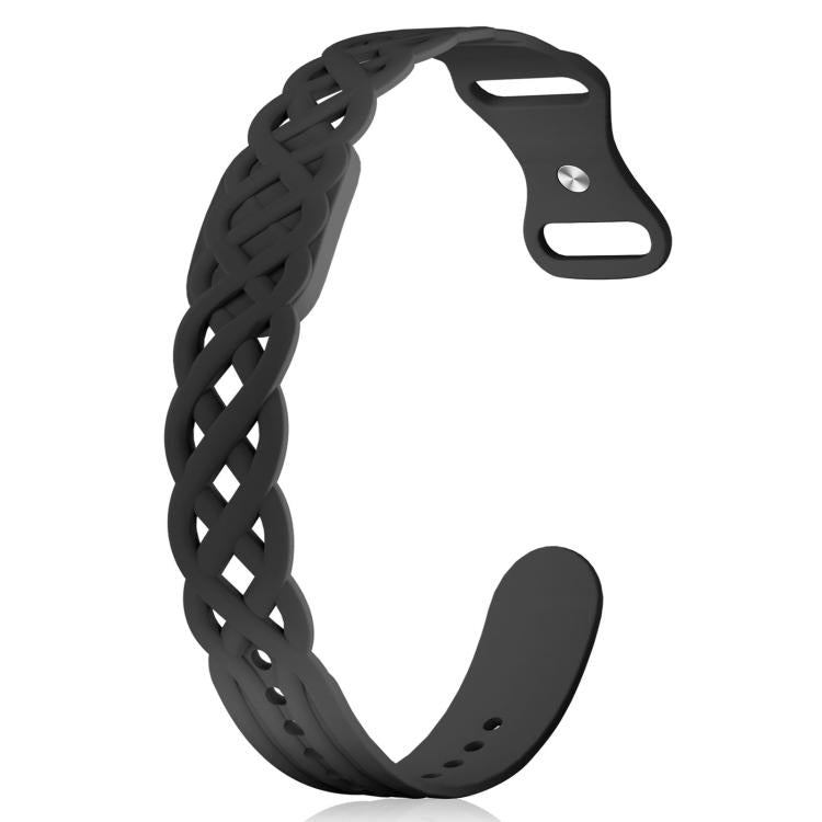 Vine Woven Design Butterfly Buckle Silicone Watch Band