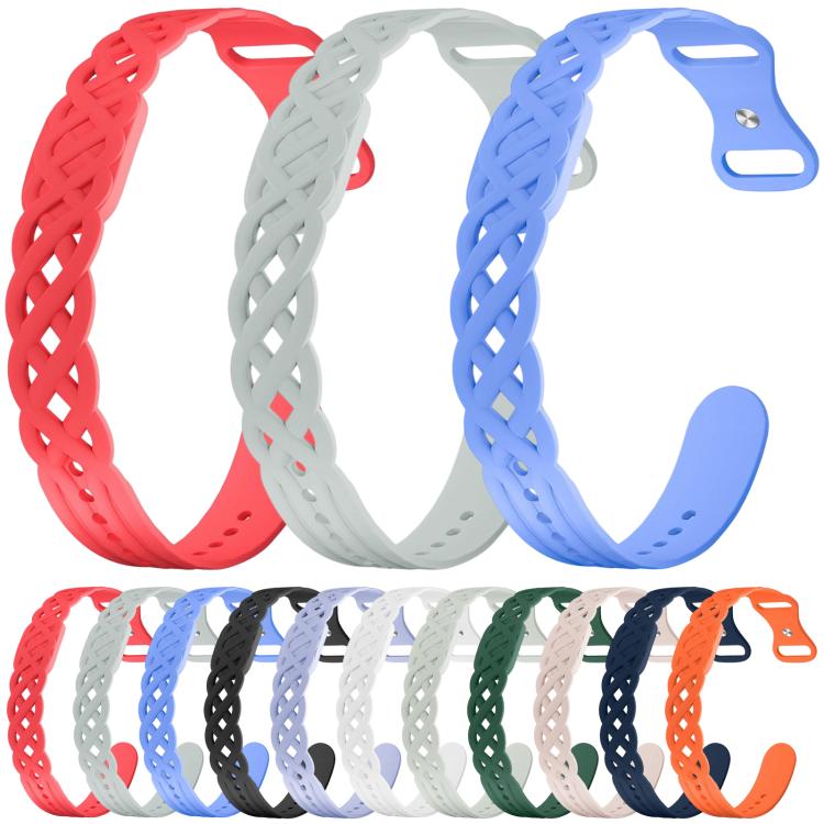 Vine Woven Design Butterfly Buckle Silicone Watch Band