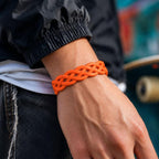 Vine Woven Design Butterfly Buckle Silicone Watch Band