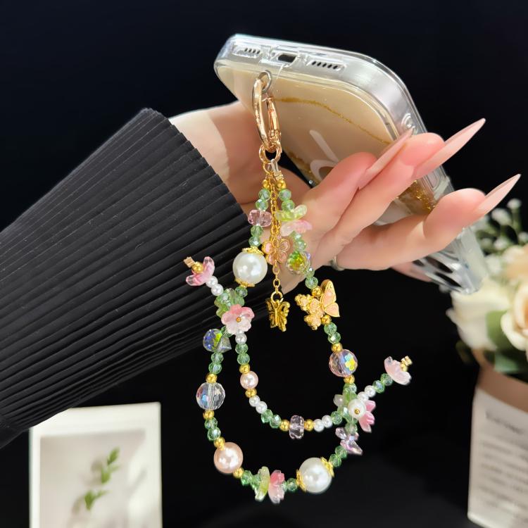 Chinese Style Gold Butterfly Floral Phone Chain — view 8
