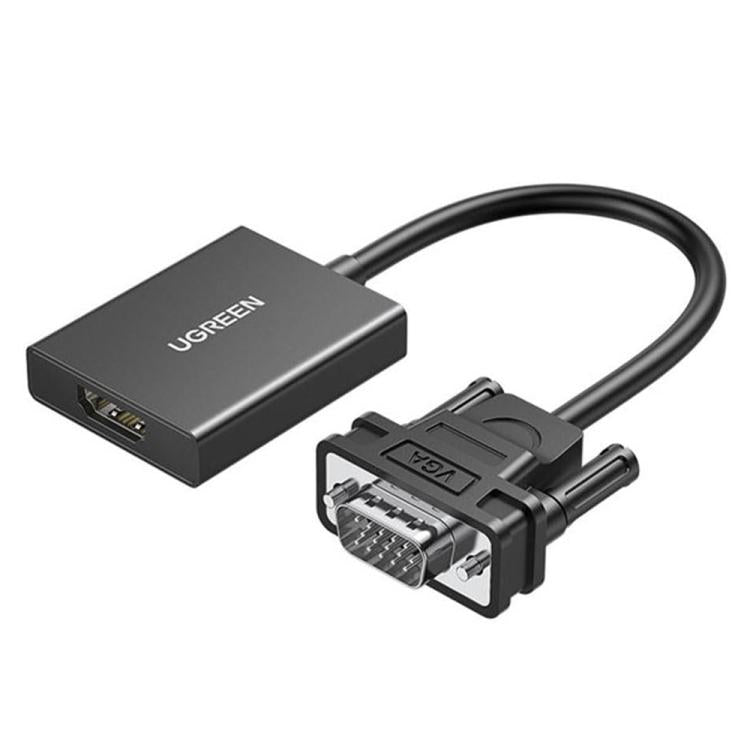 UGREEN 50945 VGA to HD Adapter 1080P 60Hz 3.5mm Audio Type-C Power