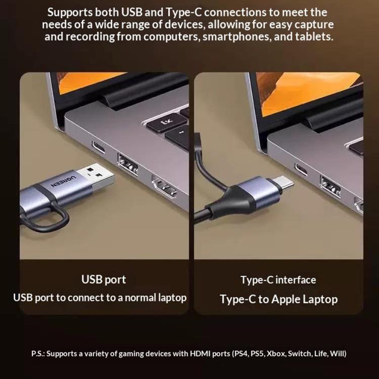 UGREEN CM716 25854 1080P 60Hz HD to USB and Type-C Video Capture Card — view 7